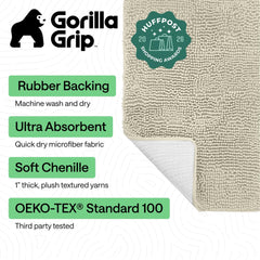 GORILLA GRIP close-up of thick chenille pile, provides plush softness and warmth