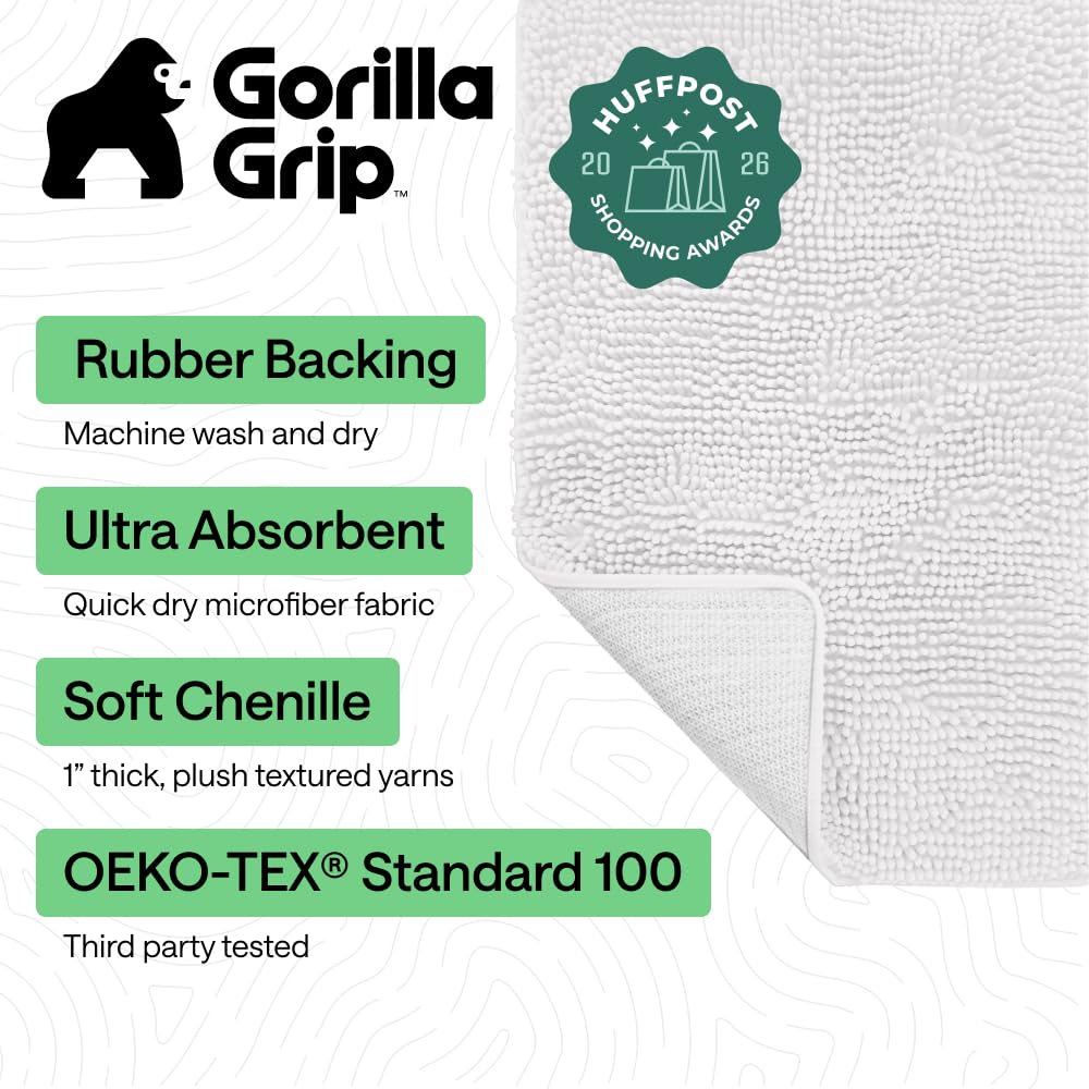 GORILLA GRIP close-up chenille texture revealing soft pile for comfort