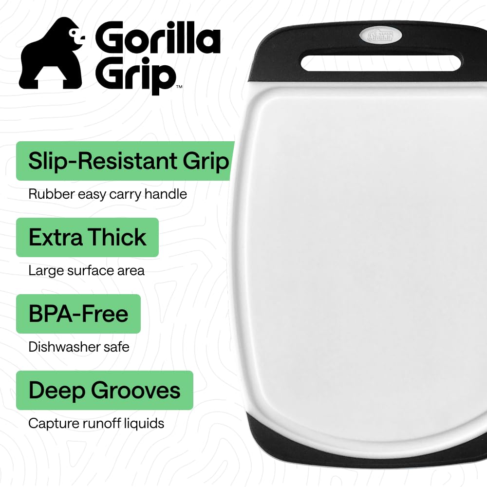 GORILLA GRIP close-up of board surface texture highlighting nonporous, easy-clean benefit