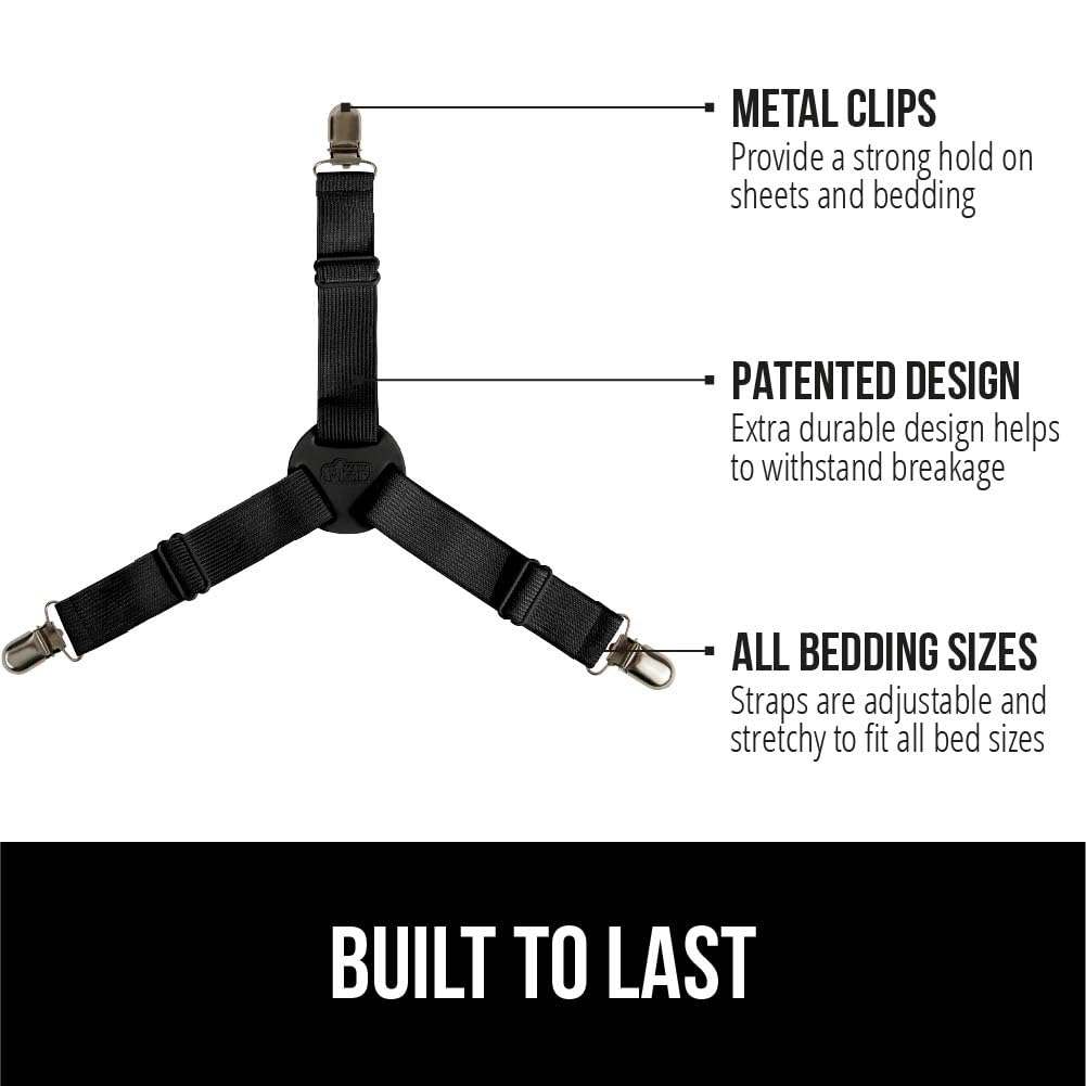 GORILLA GRIP elastic straps stretched to show flexible tension and durability