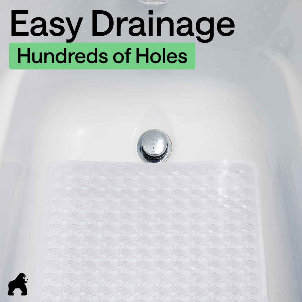 GORILLA GRIP mat in washing machine showing easy cleaning and maintenance