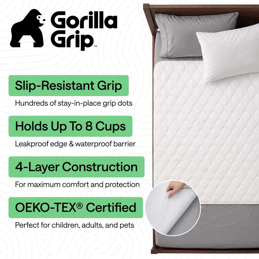 GORILLA GRIP quilted soft topside close-up for comfortable sleep