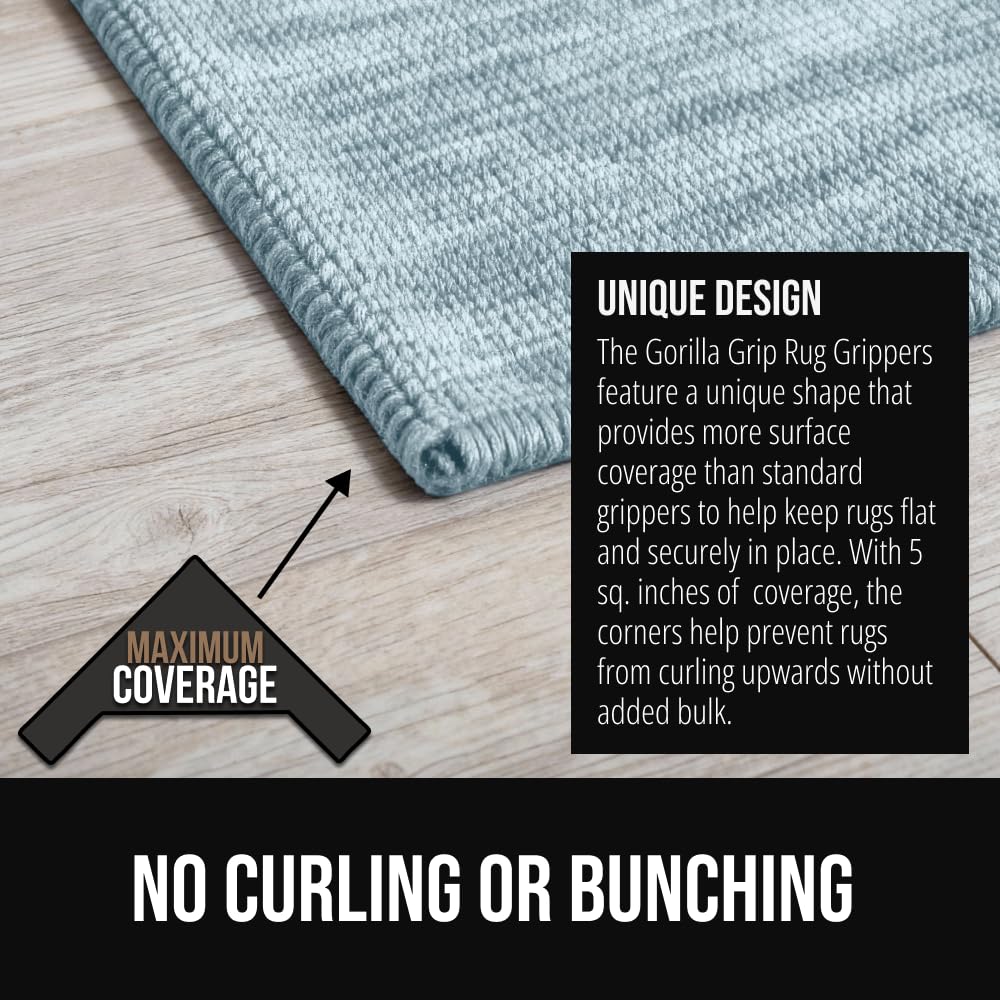 GORILLA GRIP next to ruler showing 5x7 inch size for better coverage