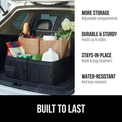 GORILLA GRIP side profile open to show compartments and easy access benefit
