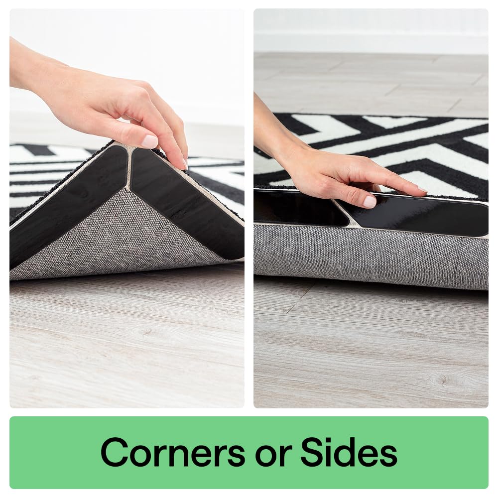 GORILLA GRIP applied along rug edge to stop slipping on hardwood