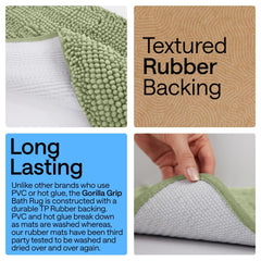 GORILLA GRIP textured TP rubber backing demonstrating secure grip