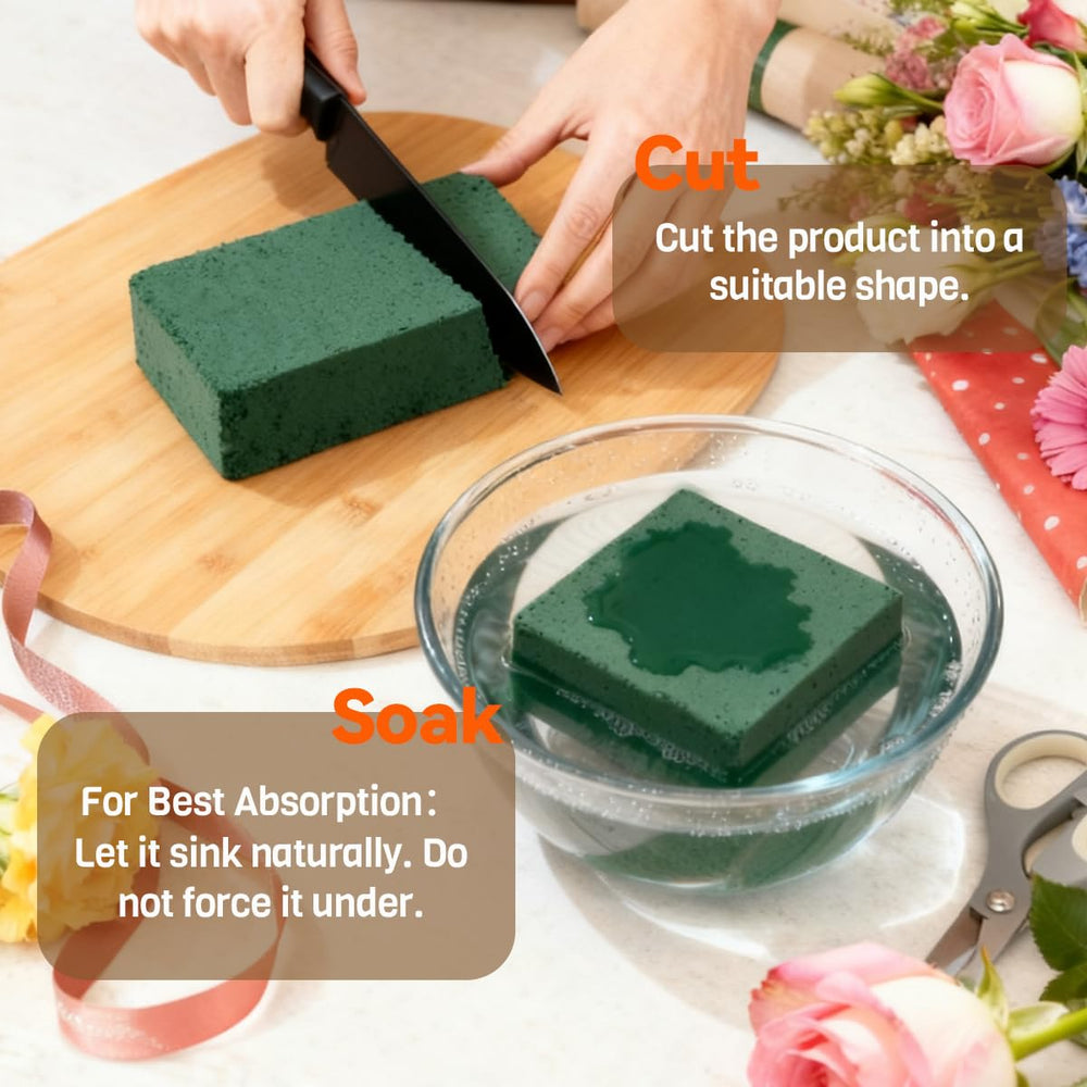 gorsent block next to a hand illustrating large size and easier handling benefit