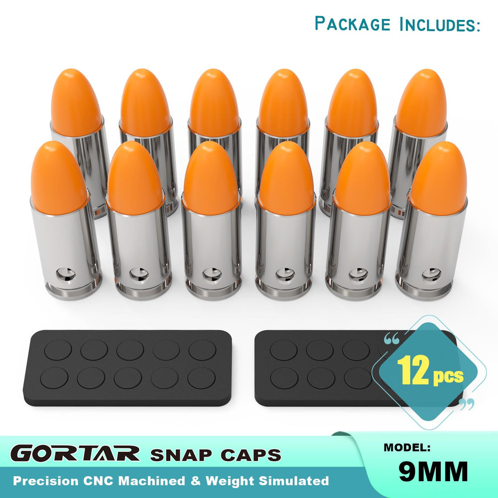 GORTAR snap cap beside ruler showing accurate 9mm dimensions