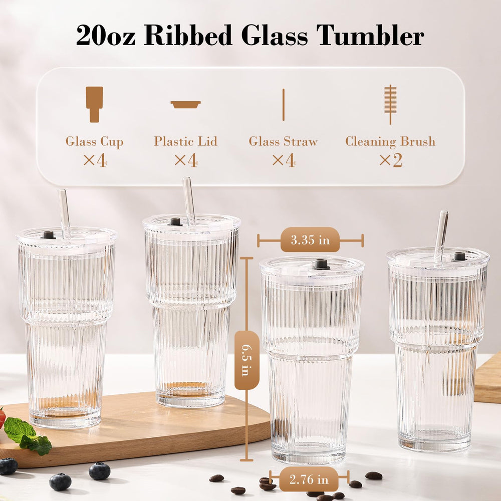 GOSCHE 20oz tumbler beside standard cup to show true capacity