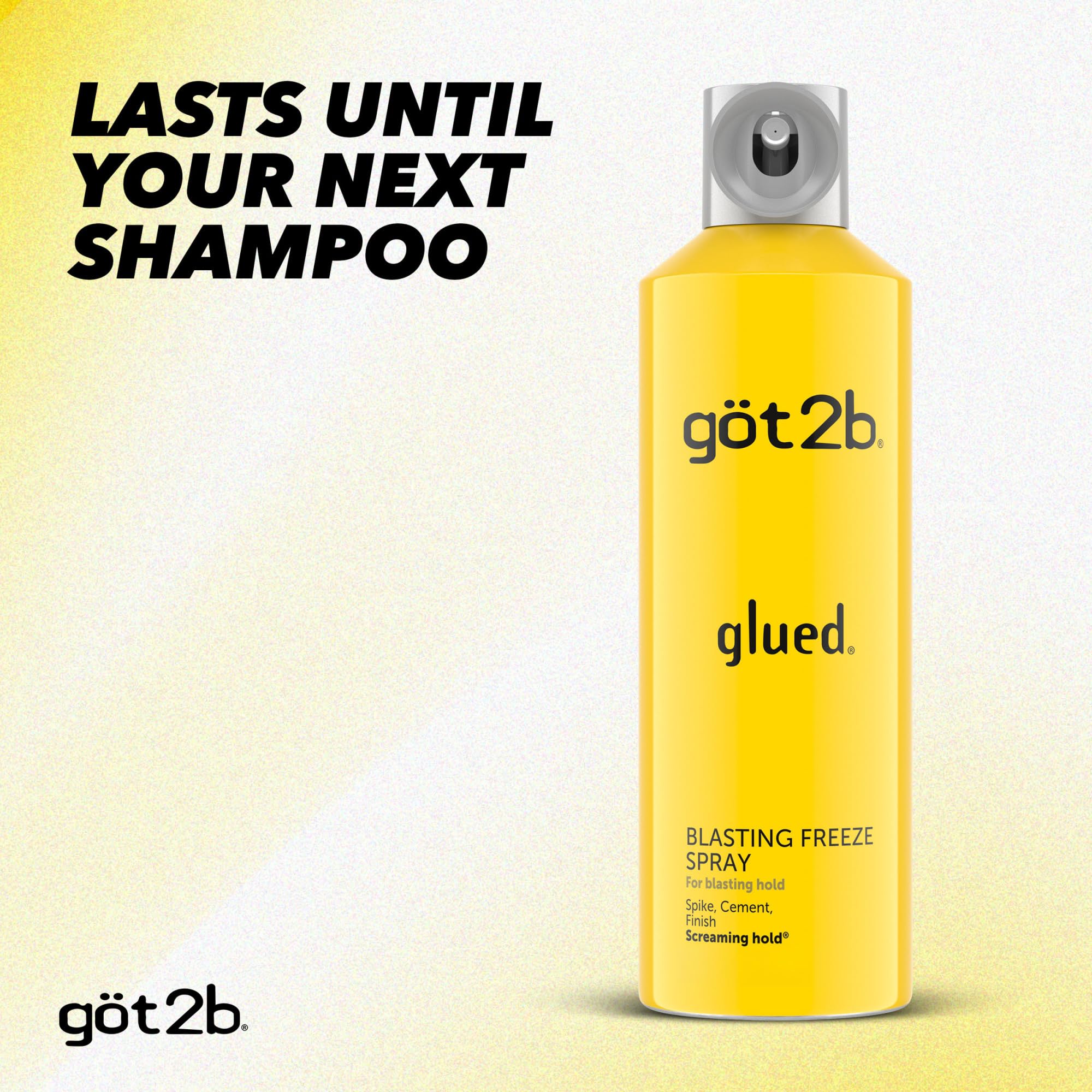 Got2B spray mist in motion demonstrating fast-drying hold