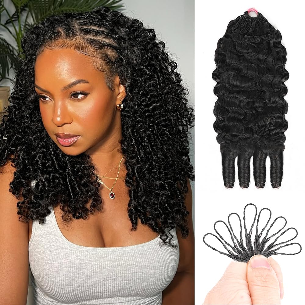 Goulus front packaging showing 18 inch bundles and benefits of natural look