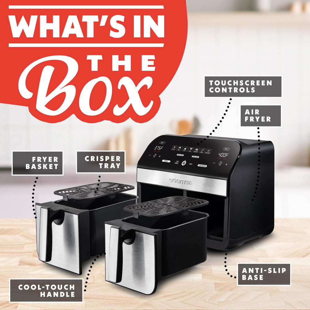 Gourmia digital display in match cook mode for synchronized settings