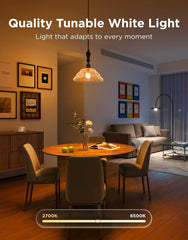 Govee A19 installed in a table lamp demonstrating simple screw-in setup