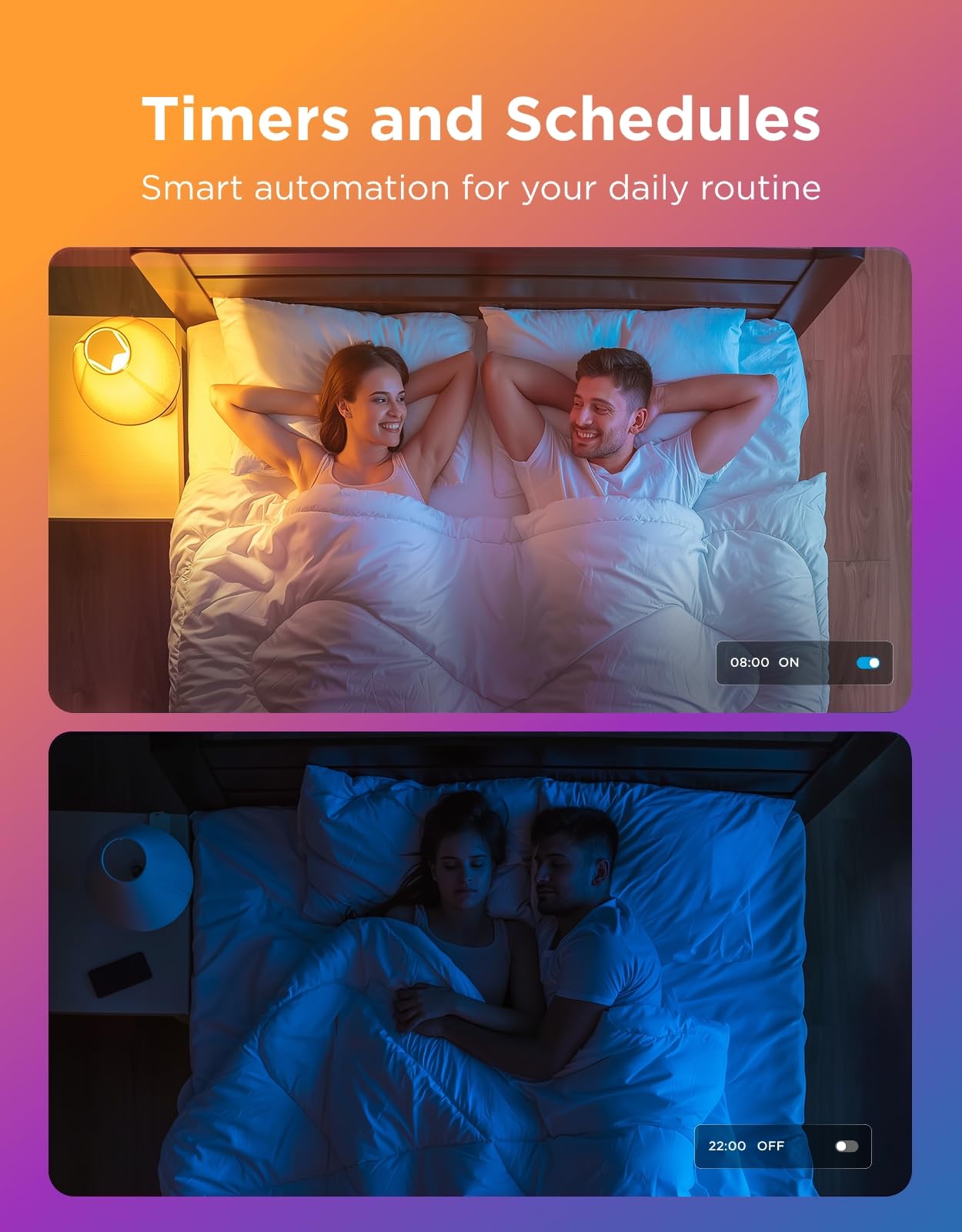Govee A19 changing colors to the beat in music sync mode for parties