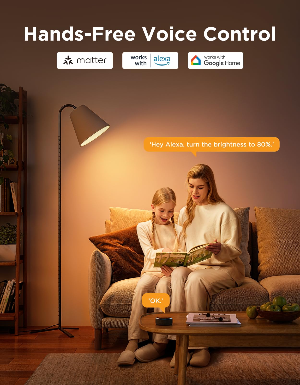 Govee BR30 creating vibrant living room color scenes for ambiance