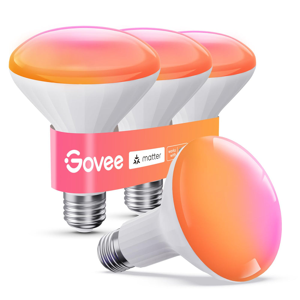 Govee BR30 front packaging showing 4-pack and features