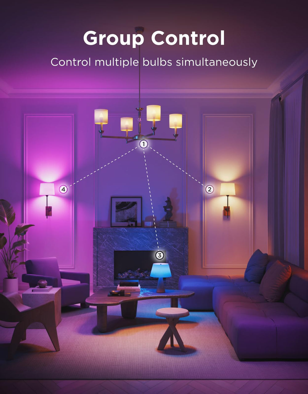 Govee bulb held in hand to show compact B11 size for tight fixtures