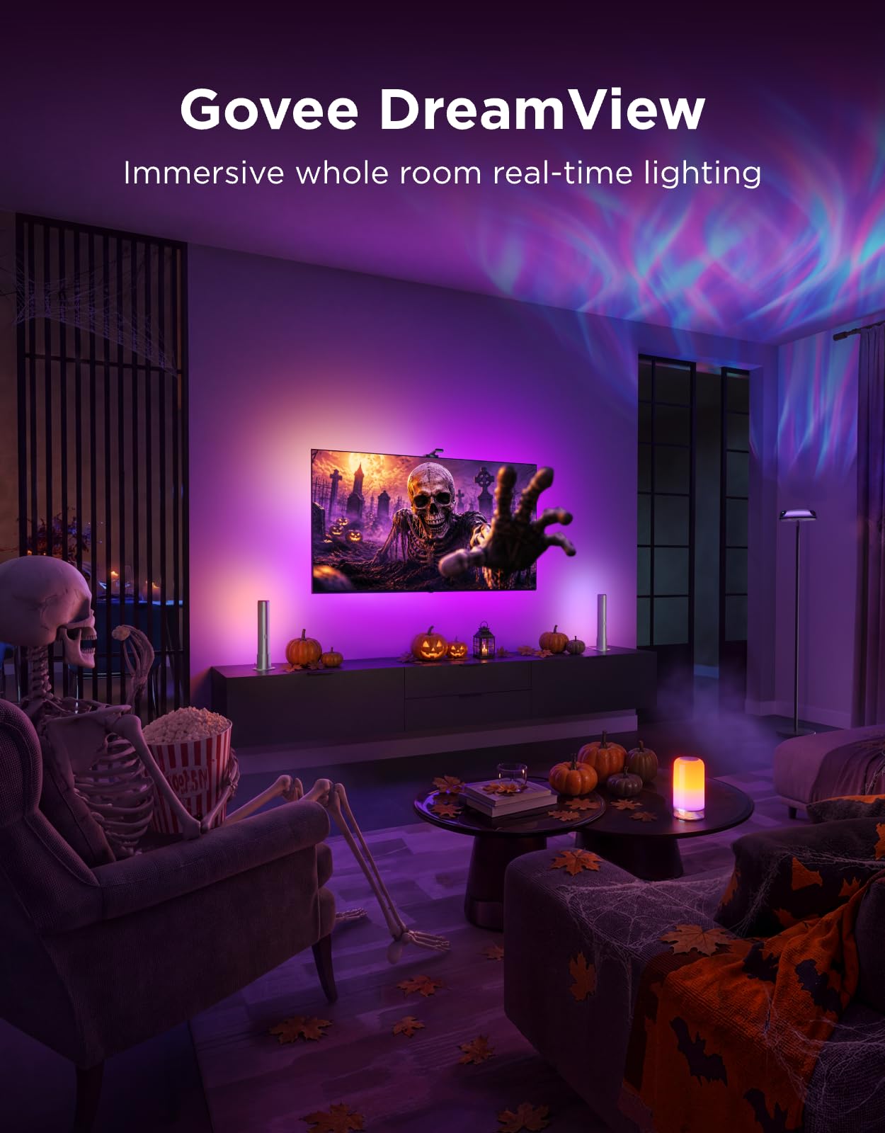 Govee ambient lighting in gaming room improving immersion and contrast