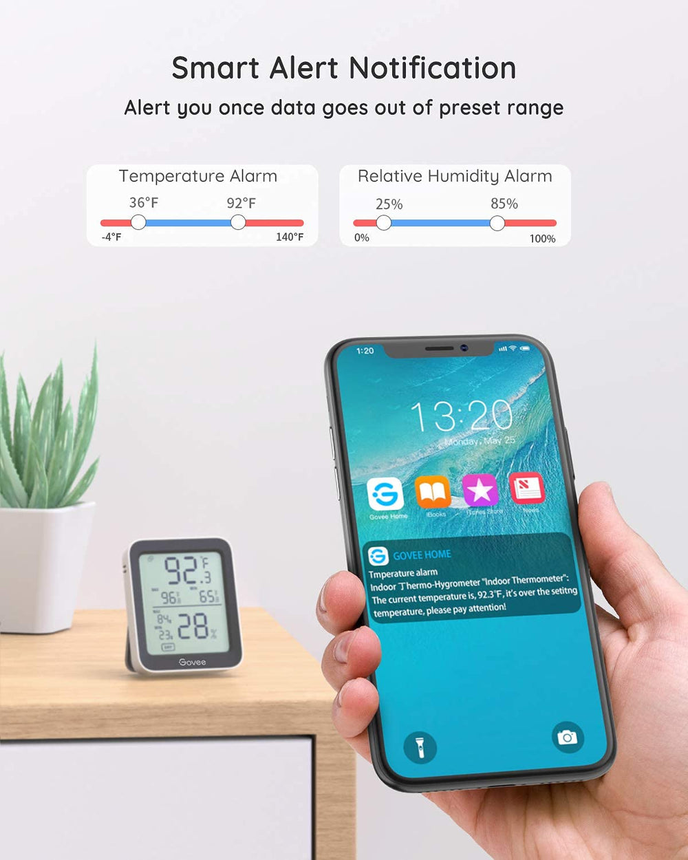 Govee H5075 placed in a nursery offering fast alerts and peace of mind