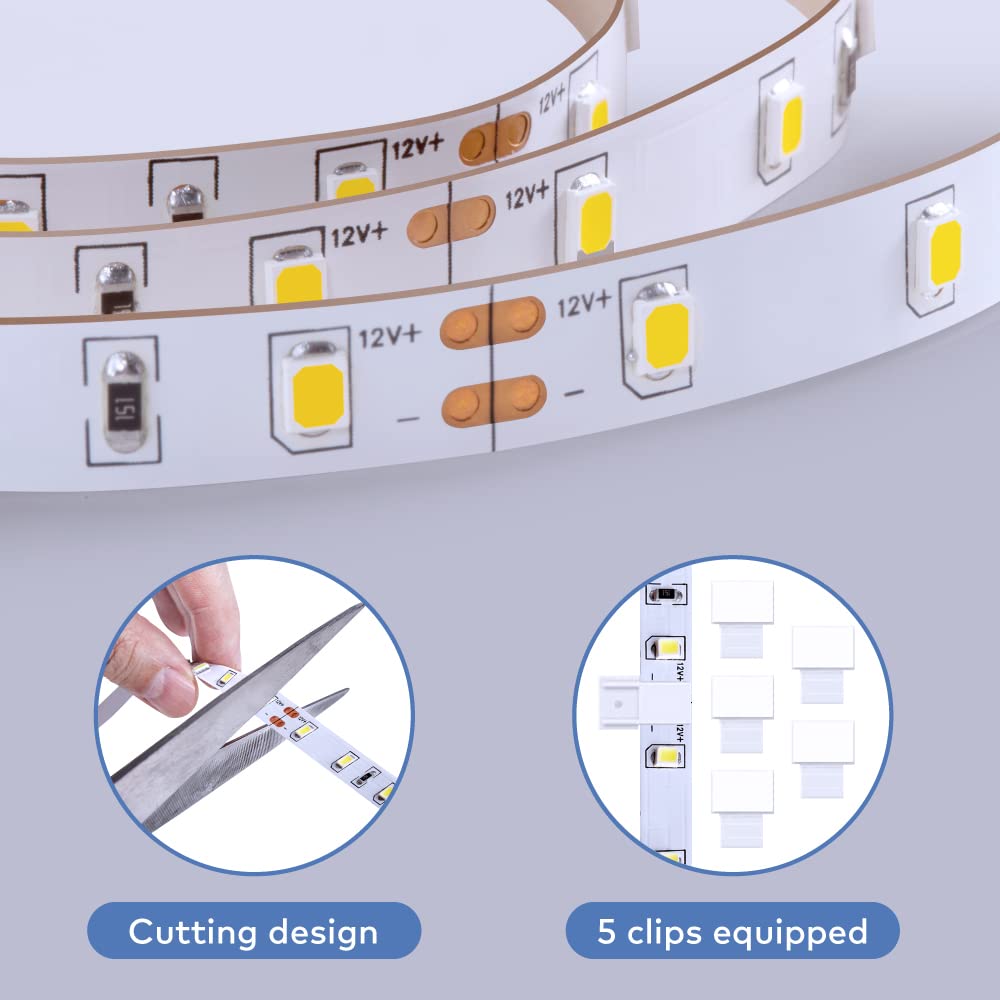 Govee strip mounted under cabinet showing task lighting benefit