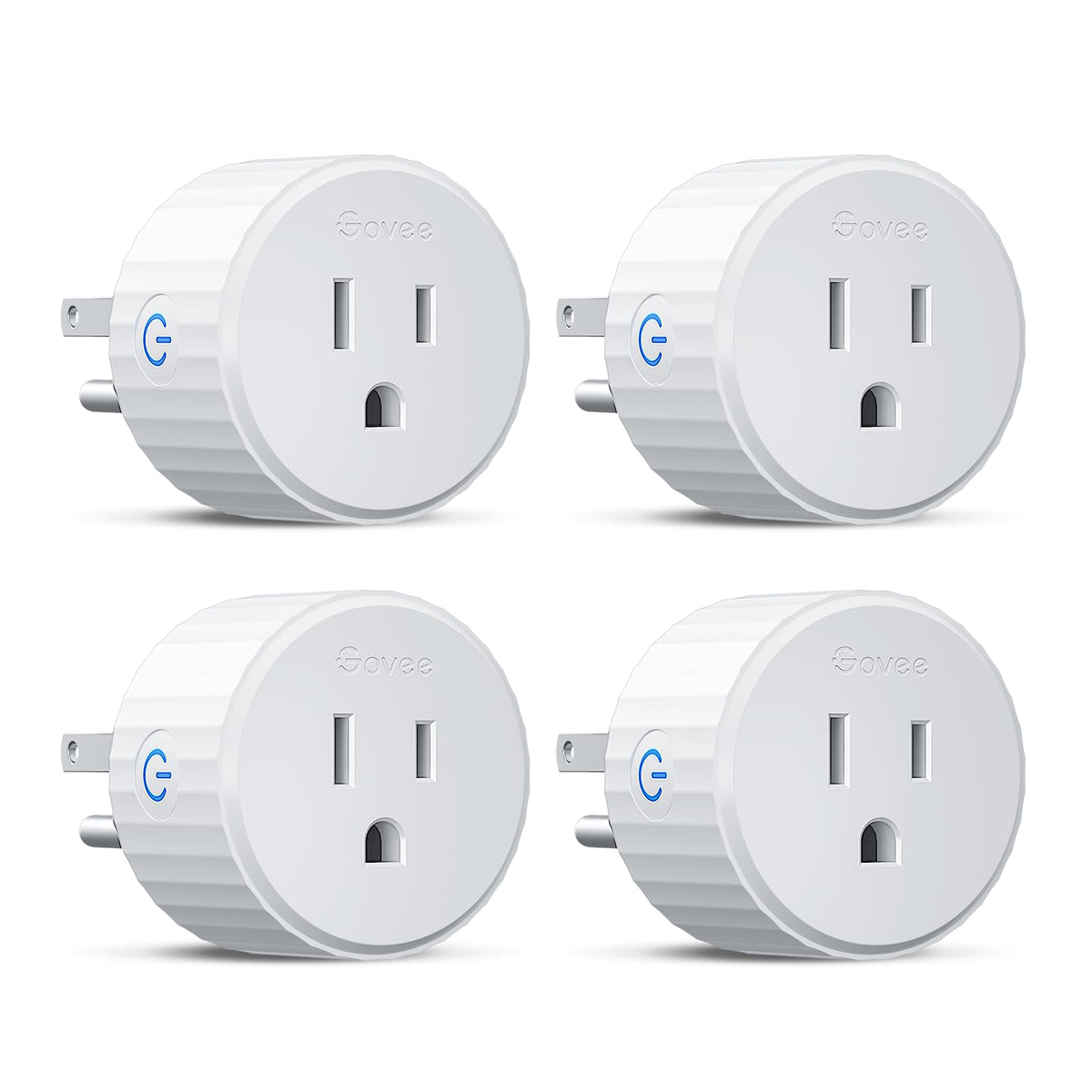 Govee smart plug front view showing compact design and socket access for flexible placement
