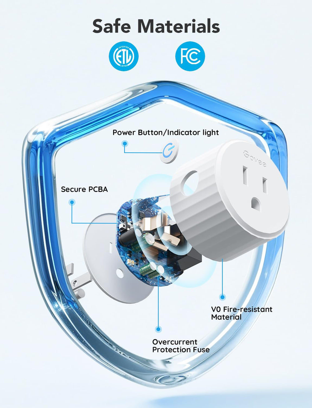 Govee smart plug plugged into wall socket demonstrating in-home use and convenience