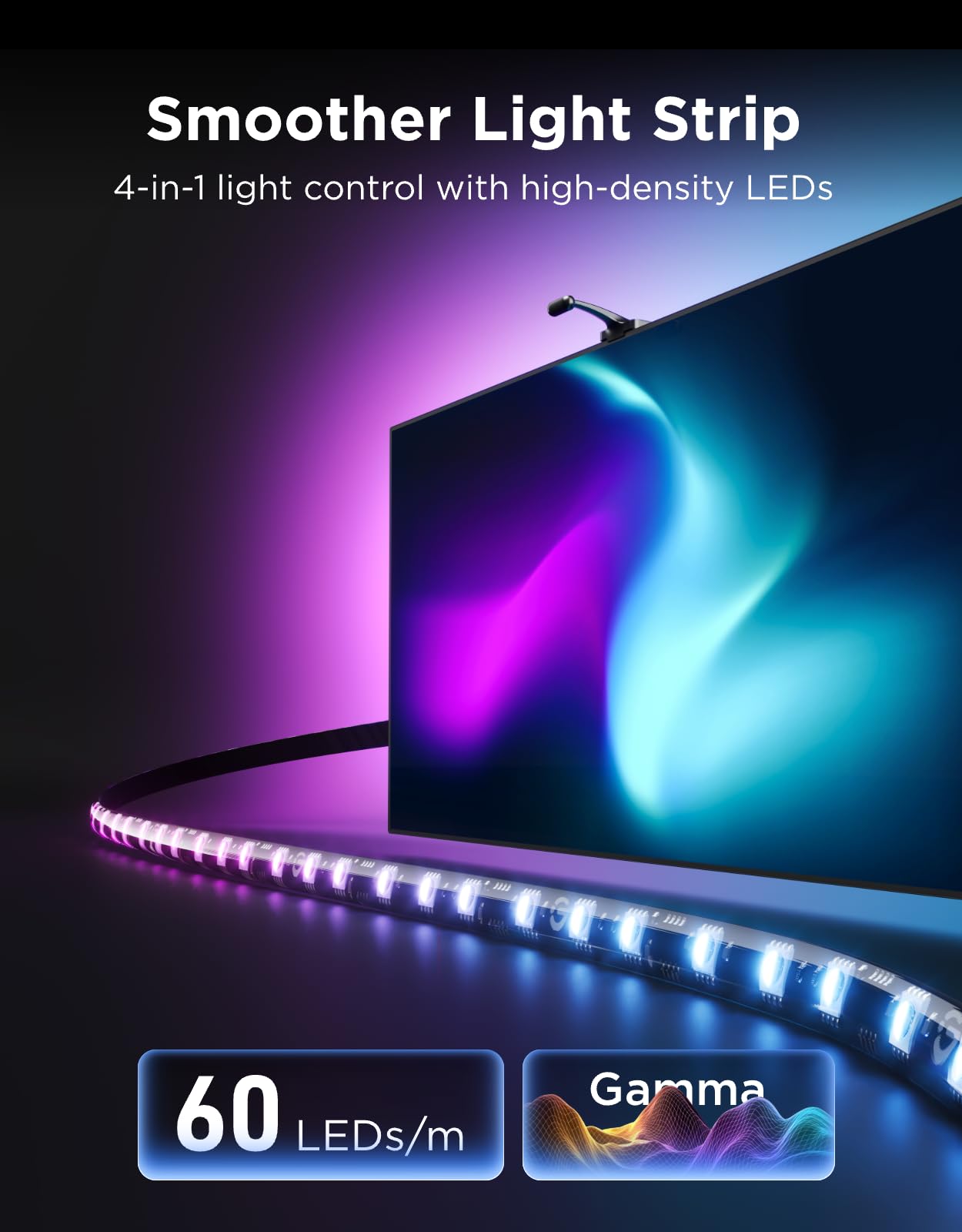 Govee ambient lights around a gaming monitor, faster response benefit