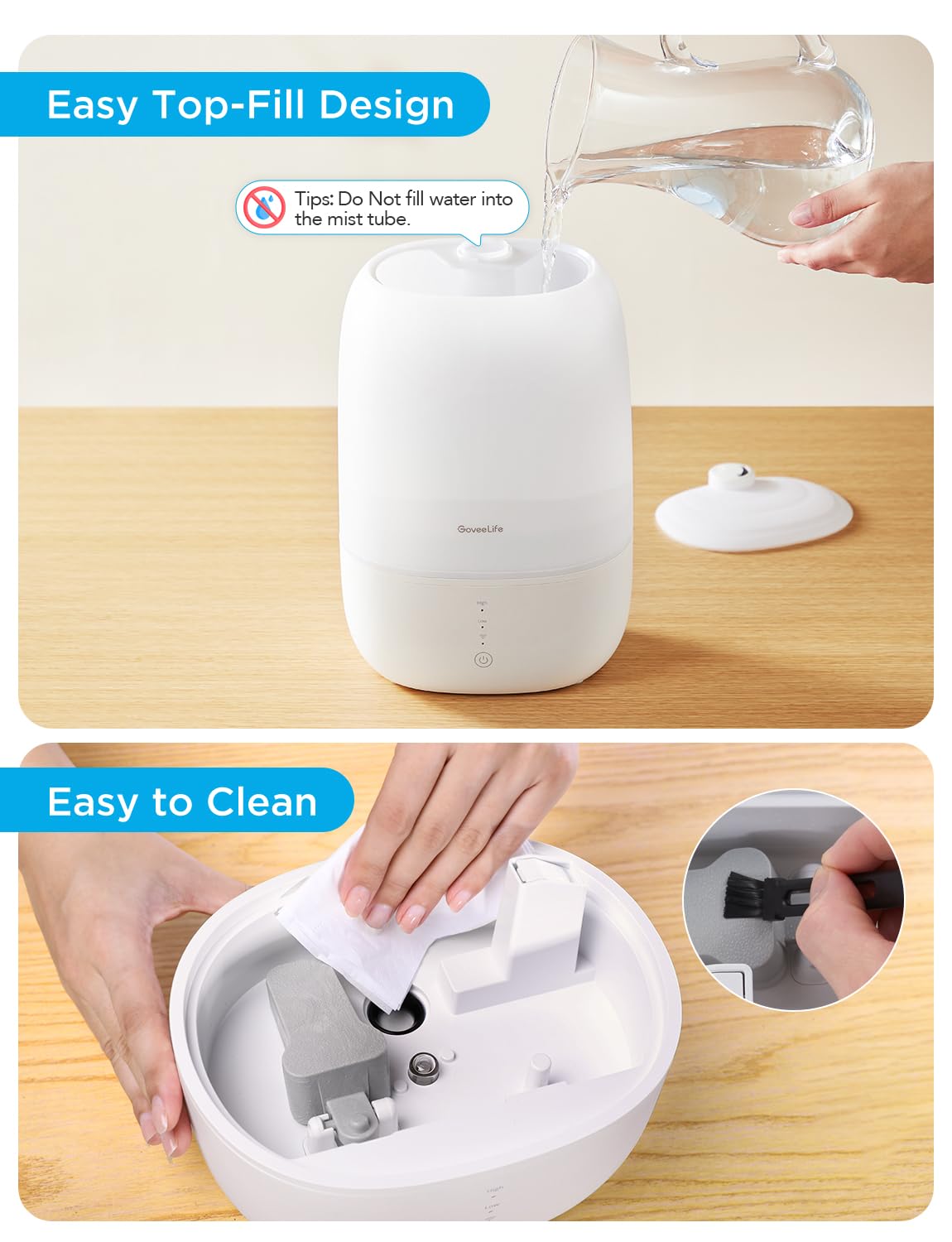 GoveeLife disassembled for cleaning demonstrating simple maintenance benefit