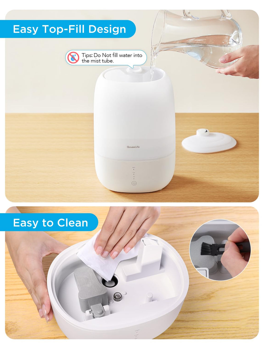 GoveeLife disassembled for cleaning demonstrating simple maintenance benefit