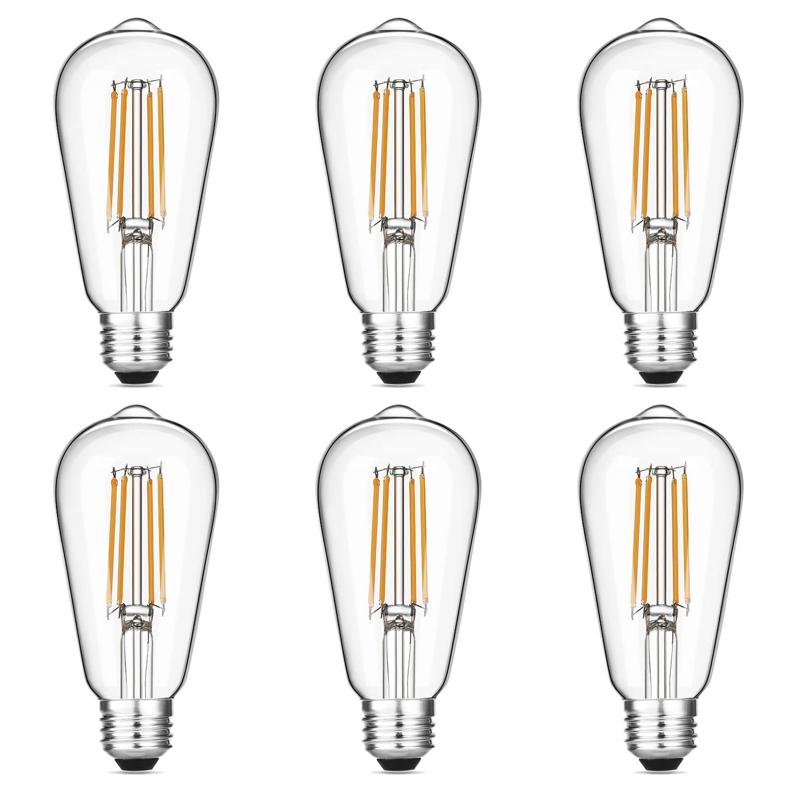 Gozelux ST19 bulb front view showing vintage shape and warm appeal