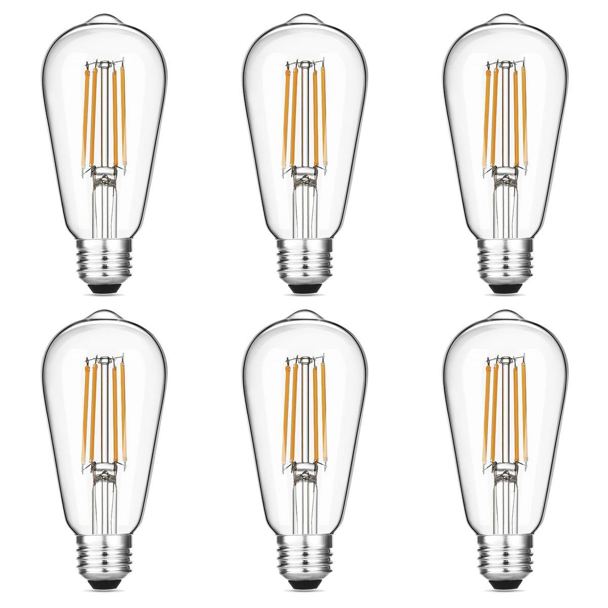 Gozelux ST19 bulb front view showing vintage shape and warm appeal