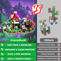 GraceDuck pieces held in small hands for scale, shows child-friendly size and motor skill practice
