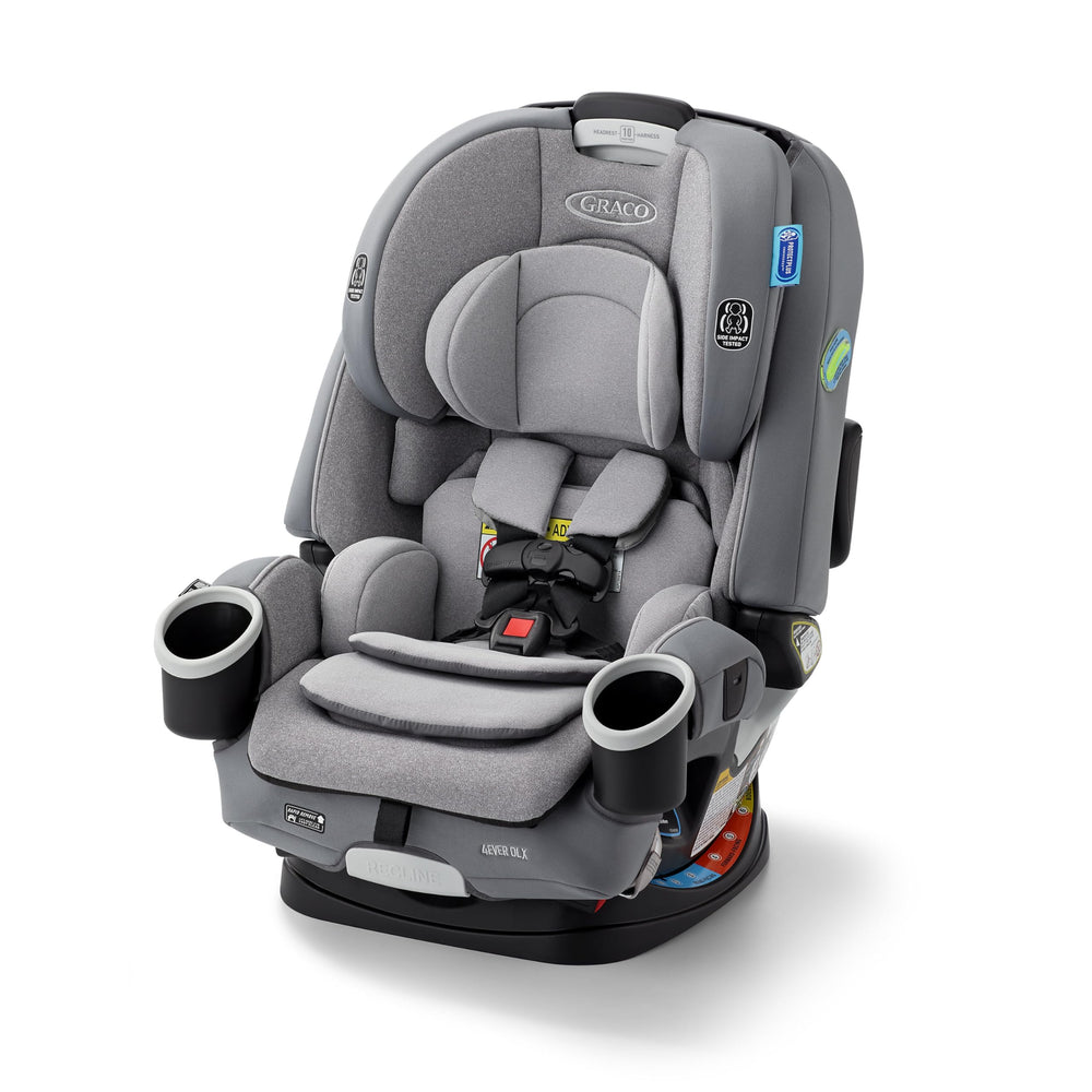 Graco 4Ever DLX front view showing seat, durable cover and modern look