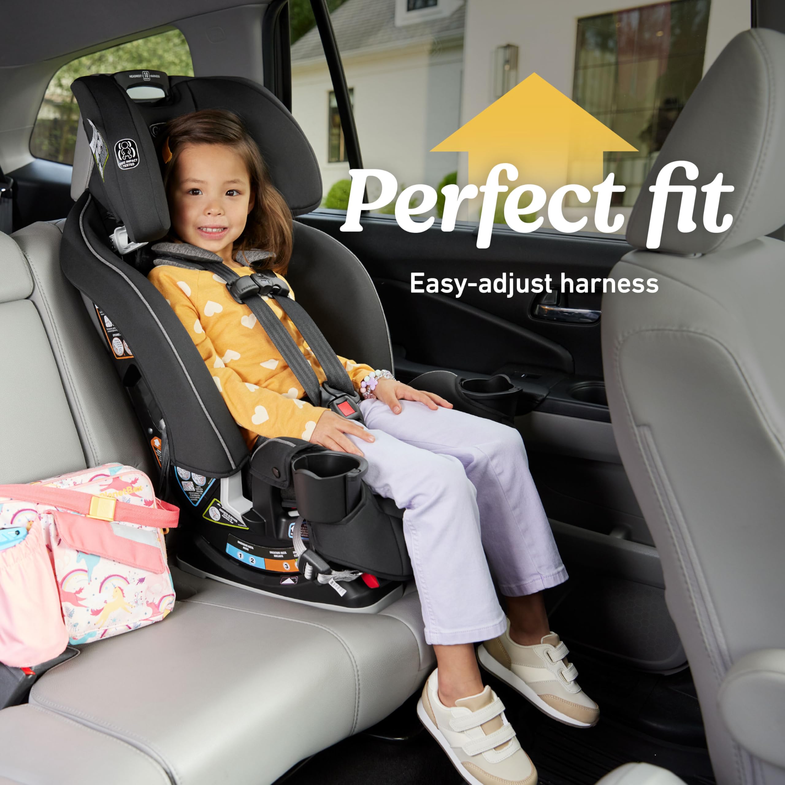 Graco SlimFit installed rear-facing offering secure infant fit
