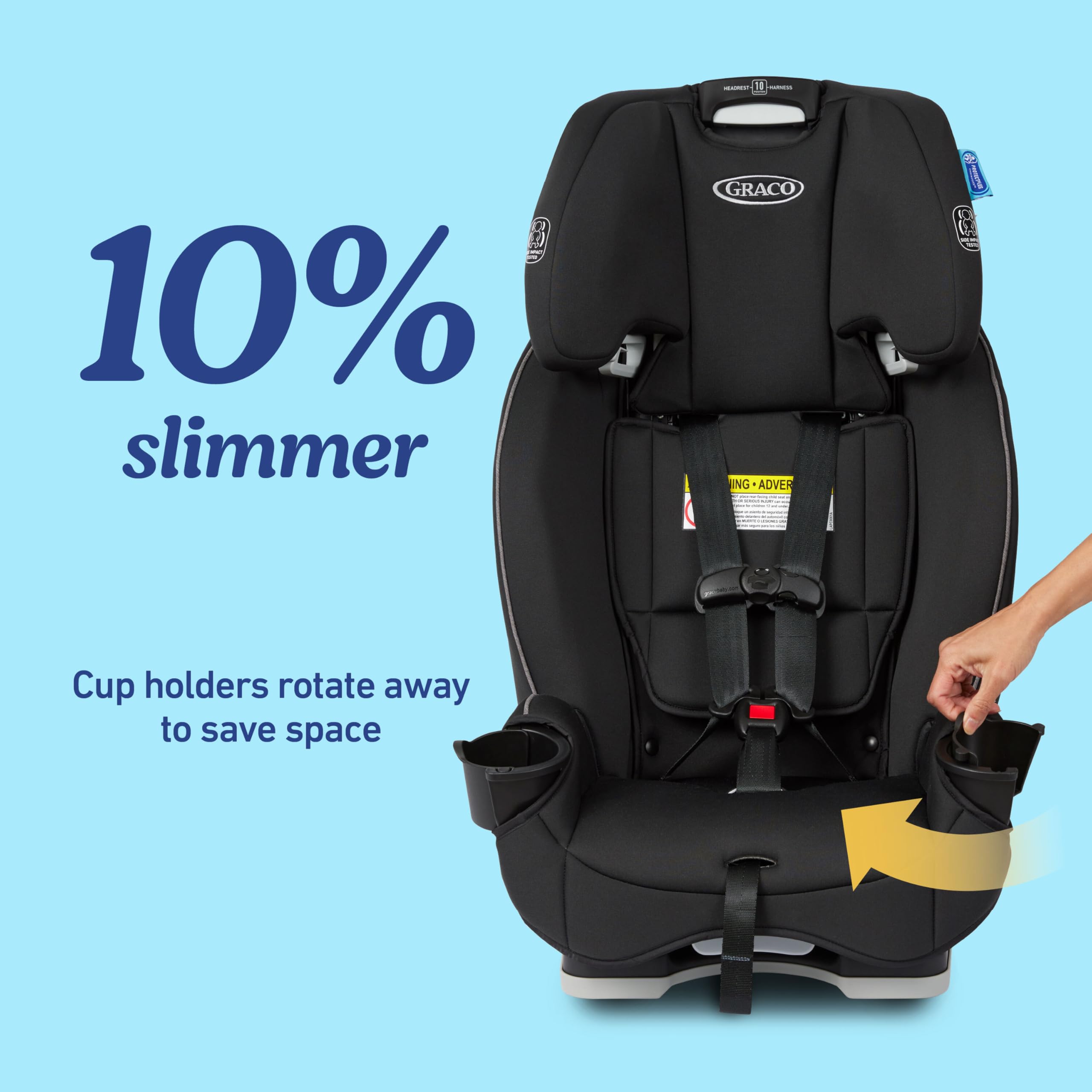 Graco SlimFit InRight LATCH attachment demonstrating quick install