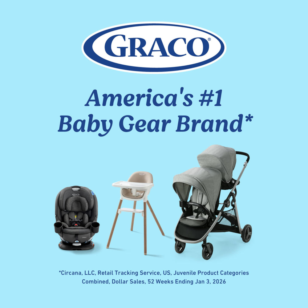 Graco base size comparison showing compact footprint and space‑saving benefit