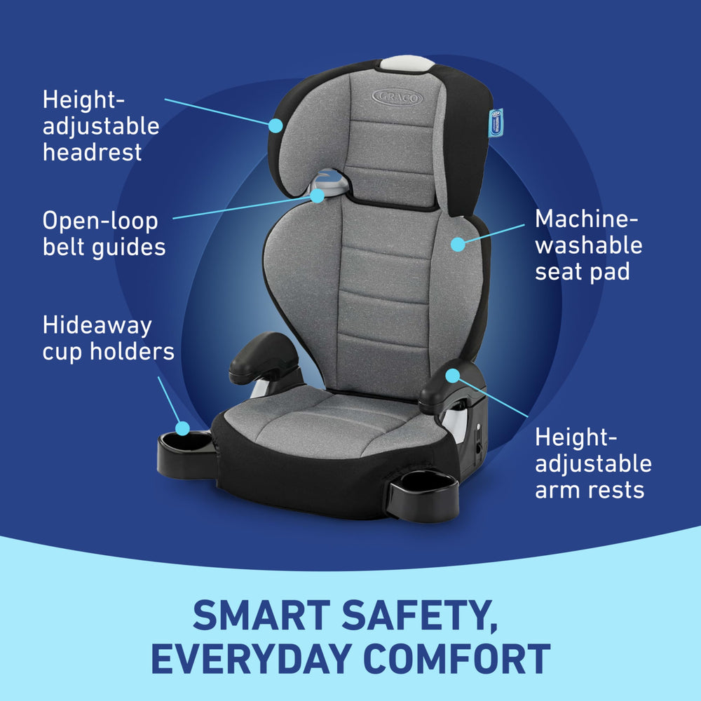 Graco TurboBooster Freya fabric texture detail for durable easy-clean comfort