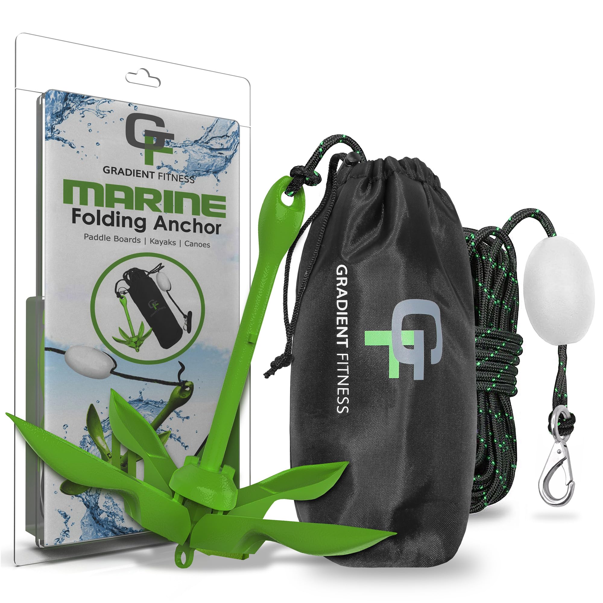 Gradient Fitness anchor front view showing compact design and portability benefit