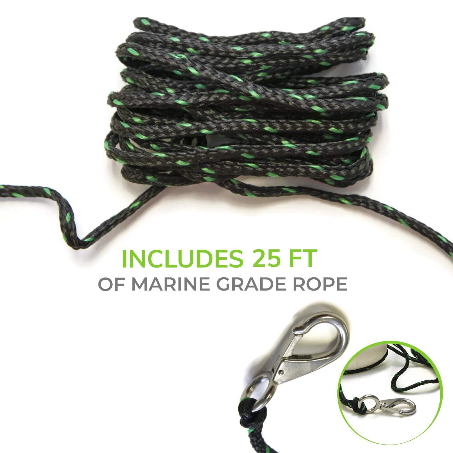 Gradient Fitness anchor deployed beside kayak holding position for steady fishing benefit