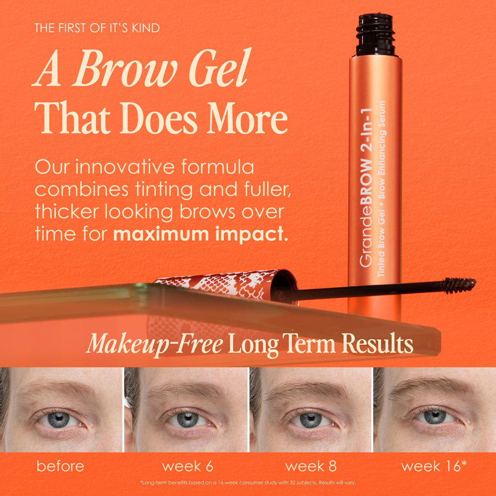 Grande Cosmetics GrandeBROW size comparison next to coin showing travel-friendly size