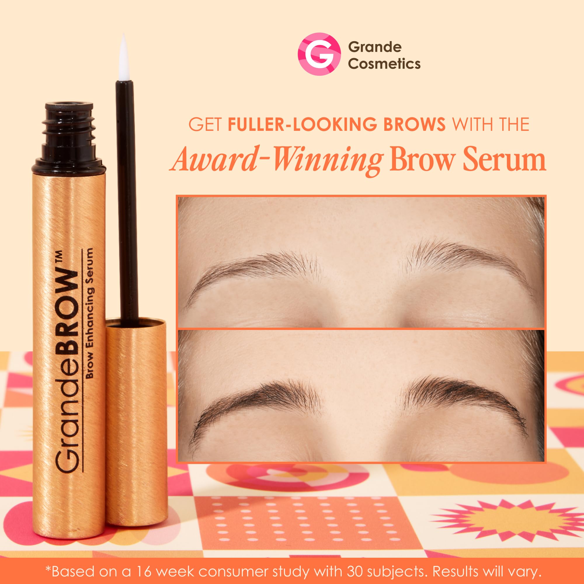 Grande Cosmetics soft-tip brush detail for precise application and easy control