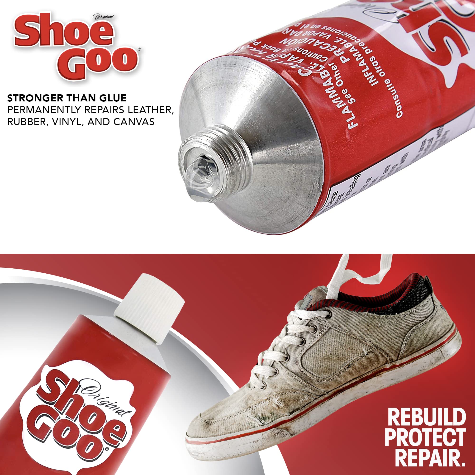 GRAS Art Bundles close-up of 3.7oz Shoe Goo tube highlighting the clear adhesive tip