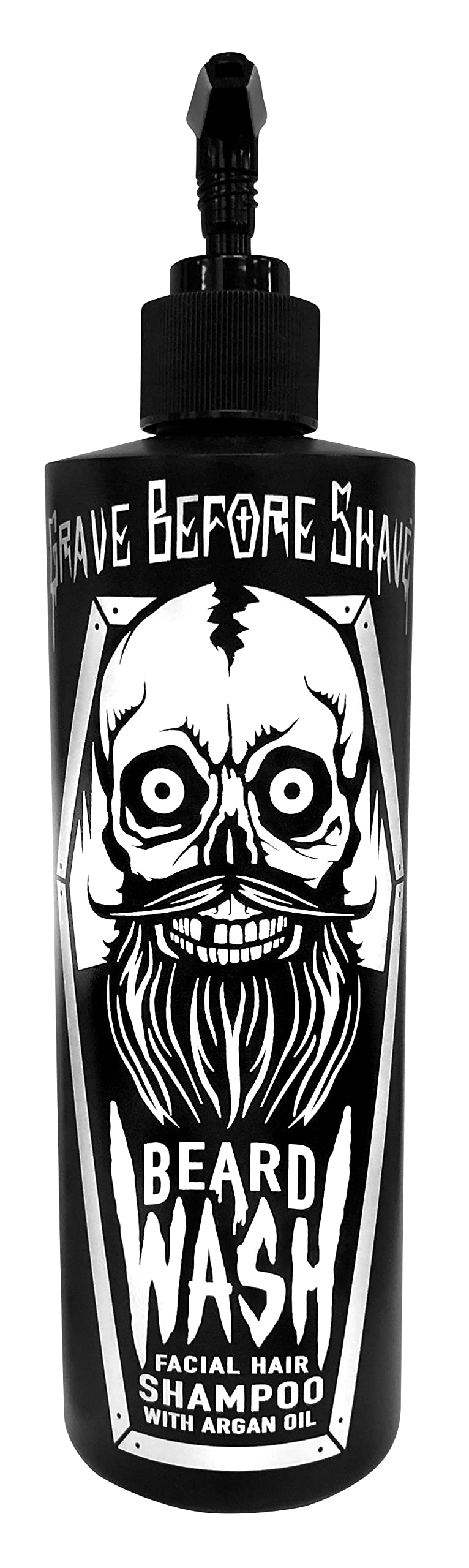 Grave Before Shave front packaging 16 oz pump shows brand and convenient dispenser