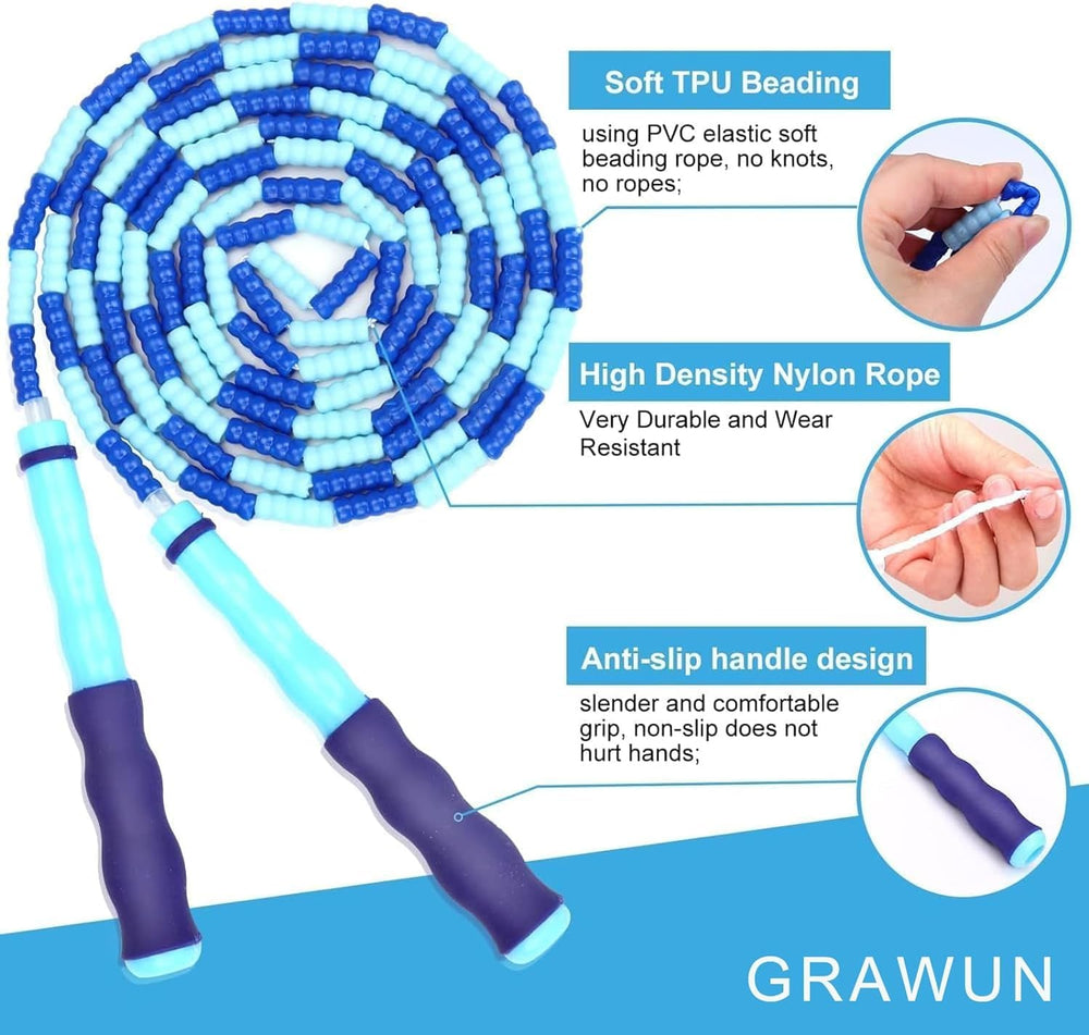 GRAWUN close-up of soft TPU beads showing flexible, durable rope for safe use