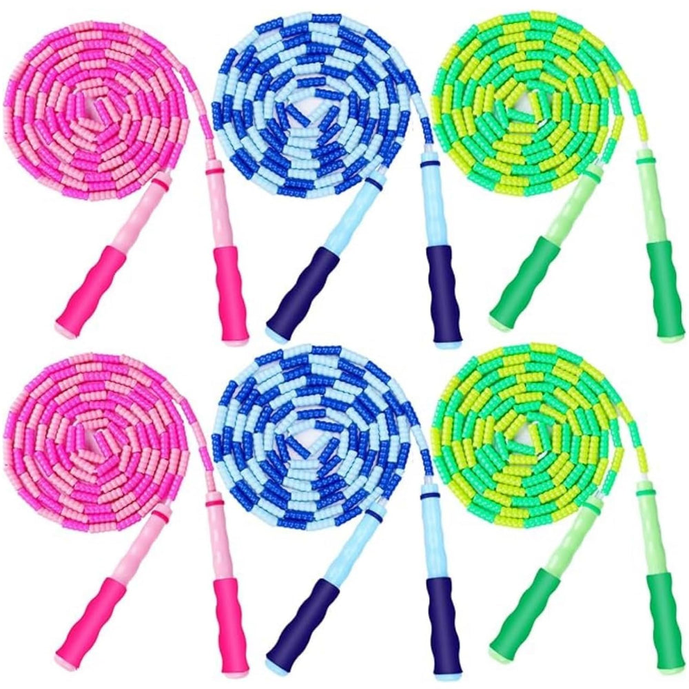GRAWUN front packaging showing six jump ropes and colorful beads for easy sharing