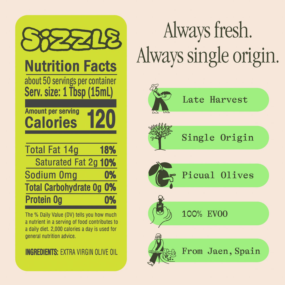 Graza Sizzle squeeze spout detail for controlled pouring and less mess