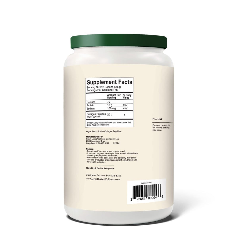 Great Lakes Wellness powder texture close-up showing fine, mixable grains