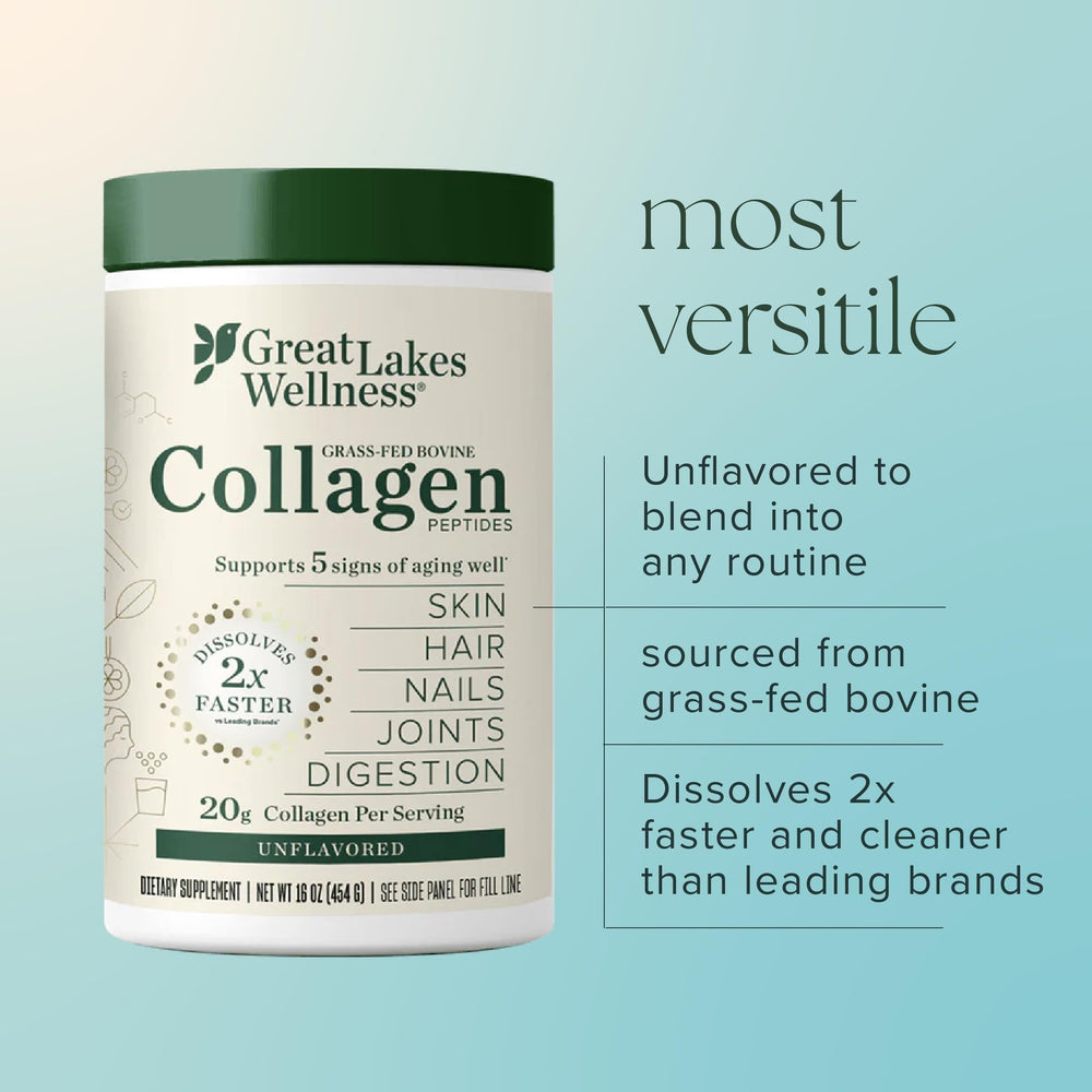 Great Lakes Wellness jar on countertop in kitchen lifestyle setting