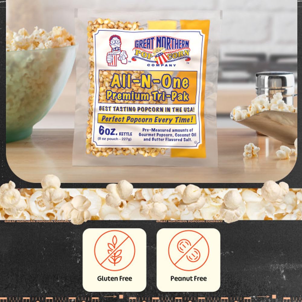 Great Northern popcorn popping in kettle demonstrating fast, consistent theater-style results
