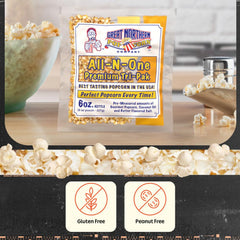 Great Northern popcorn popping in kettle demonstrating fast, consistent theater-style results